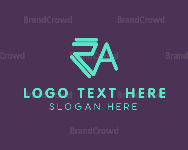 Generic Monogram Letter RA Logo