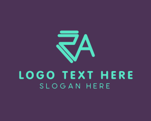 Generic Monogram Letter RA Logo