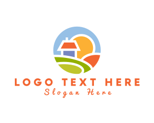 Lodge - Sunrise House Badge logo design