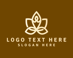 Chakra - Lotus Yoga Meditation logo design