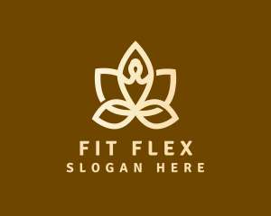 Fitness - Lotus Yoga Meditation logo design