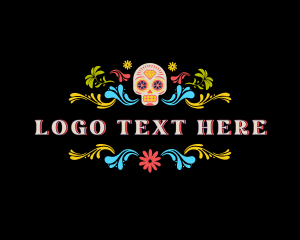 Dia De Los Muertos - Dead Skull Festival logo design