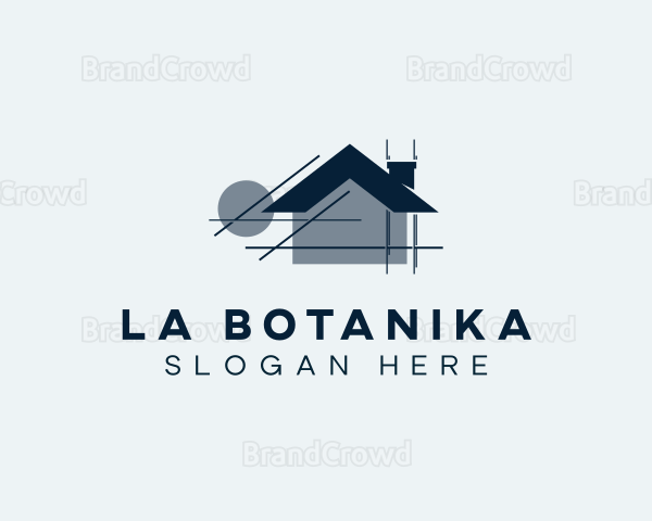 House Blueprint Architecture Logo