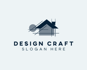 House Blueprint Architecture logo design