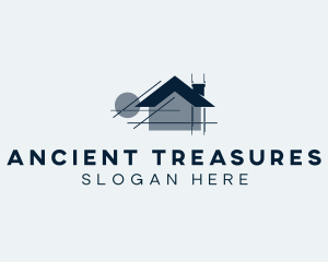 House Blueprint Architecture logo design