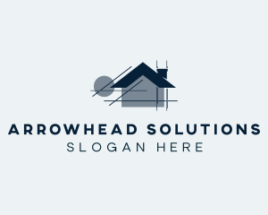 House Blueprint Architecture logo design