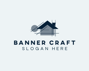 House Blueprint Architecture logo design