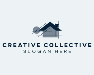 House Blueprint Architecture logo design