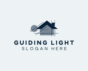 House Blueprint Architecture logo design