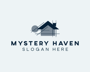 House Blueprint Architecture logo design