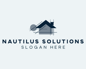 House Blueprint Architecture logo design