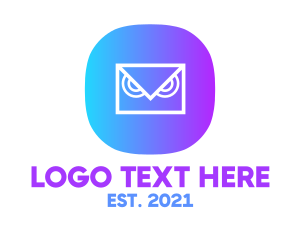 Cellphone - Messaging Owl App logo design