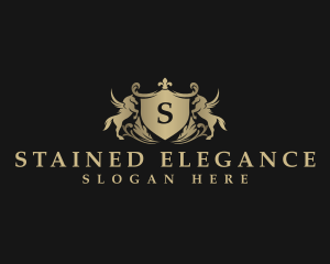 Elegant Pegasus Shield logo design