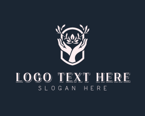 Wellness Floral Hands Logo