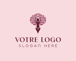 Yoga Woman Tree Logo