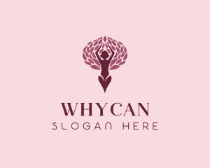 Yoga Woman Tree Logo