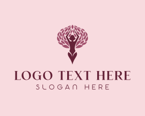 Yoga Woman Tree Logo