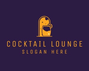 Orange Cocktail Bar logo design