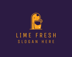 Lime - Orange Cocktail Bar logo design