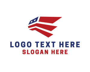 Stars And Stripes - American Aviation Wings logo design