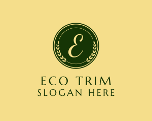 Natural Wreath Stamp logo design