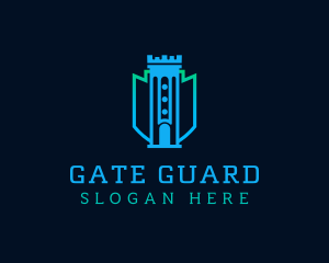 Gate - Tower Shield Security logo design