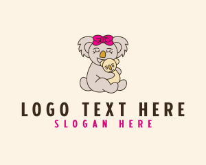 Wildlife Sanctuary - Mother Koala Toy logo design