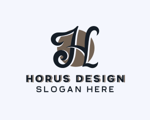 Upscale Boutique Stylist Letter H logo design