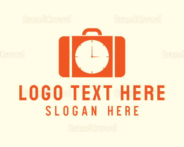 Orange Briefcase Clock Logo