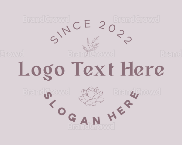 Lotus Floral Circle Logo