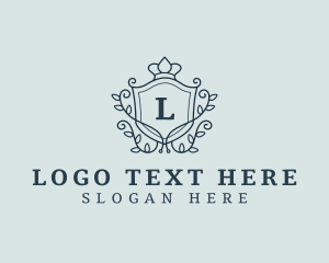 Law Firm - Shield Crown Vine Crest logo design