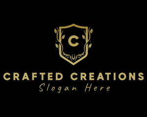 Bespoke - Golden Wreath Shield logo design