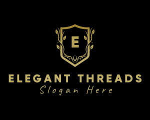 Golden Wreath Shield logo design