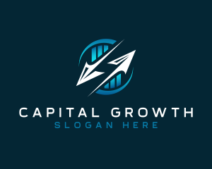 Growth Investment Graph logo design
