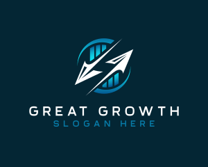 Growth Investment Graph logo design