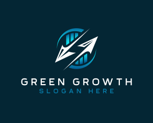 Growth Investment Graph logo design