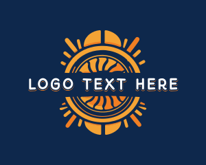 Sunburst Decorative Sun Logo