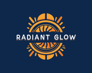 Sunburst Decorative Sun logo design