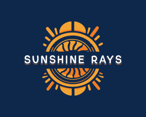 Sunburst Decorative Sun logo design