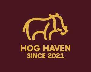 Hog - Safari Wild  Boar logo design