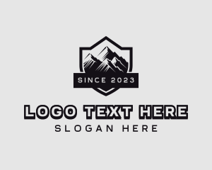 Outdoor - Mountain Peak Hiking logo design