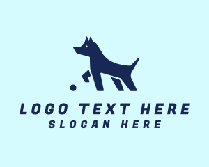 Puppy - Blue Pet Puppy logo design