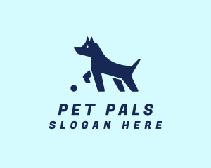 Blue Pet Puppy logo design