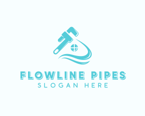 Pipes - Plumbing Pipe Wrench logo design