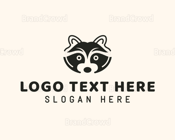 Raccoon Animal Vet Logo