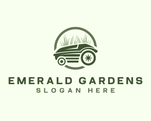 Robotic Mower Lawn Landscaping logo design