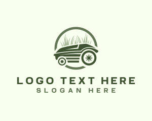 Robotic Mower Lawn Landscaping Logo