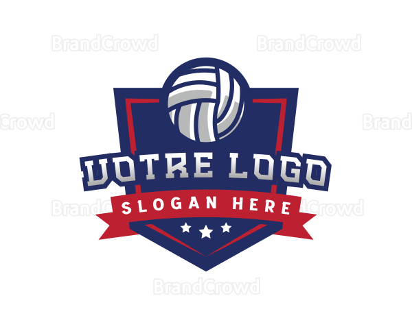 Volleyball Sports Tournament Logo