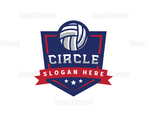 Volleyball Sports Tournament Logo