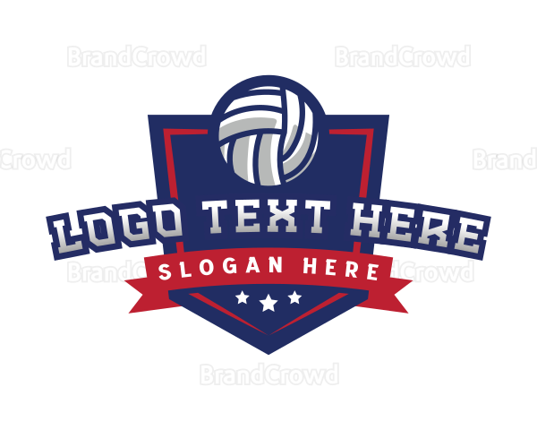 Volleyball Sports Tournament Logo